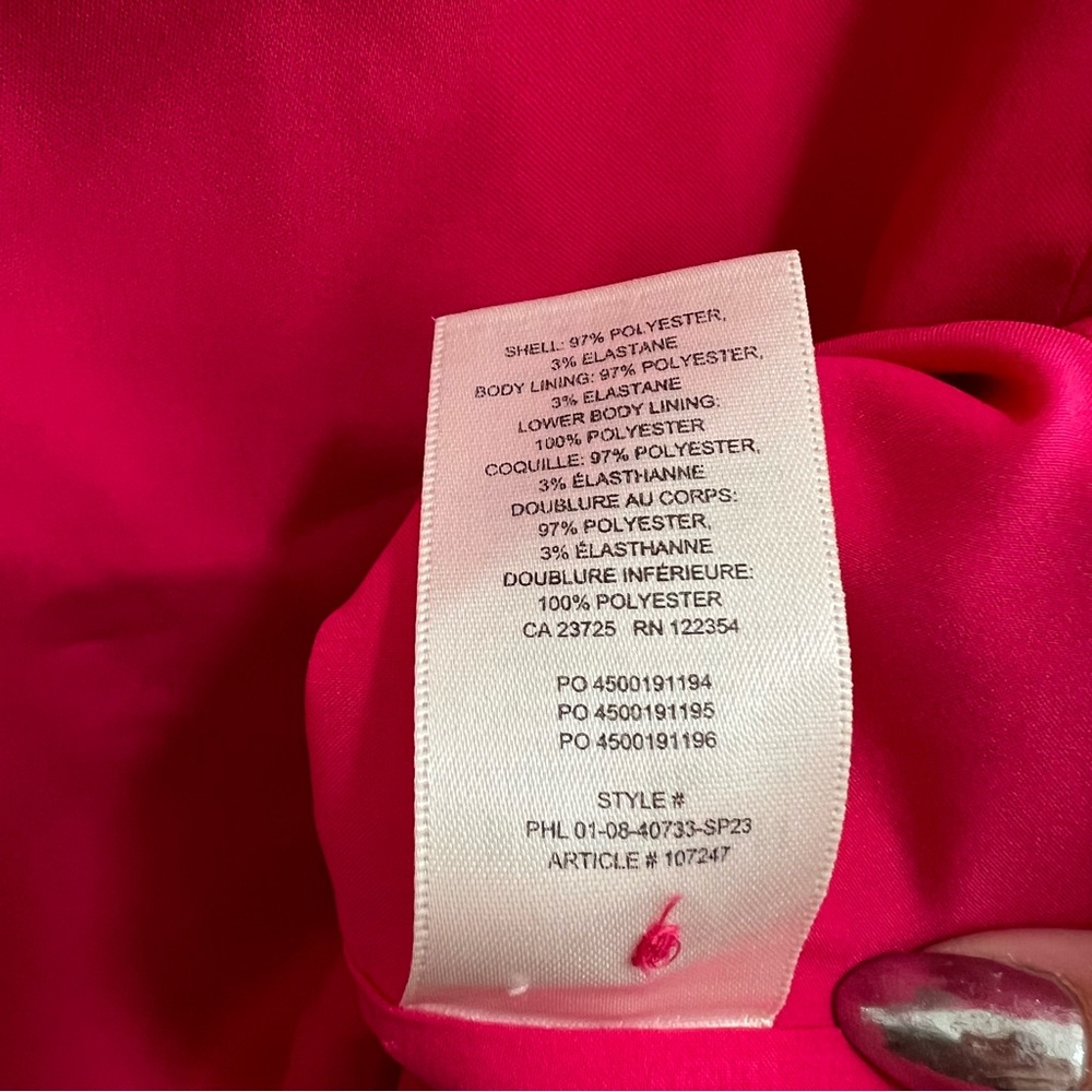 NEW NWT Babaton Aritzia 90’s Slit Mini Dress In Eros Pink Fuchsia - Picture 10 of 10